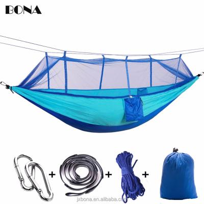 China Bona Lightweight Parachute Fabric Double Hammock Mosquito Net Outdoor Hammock For Camping for sale