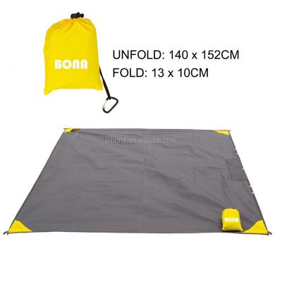 China Ourdoor Cover Ultra Light Nylon Ripstop Picnic Beach Blanket, Waterproof Pocket Beach Blanket for sale