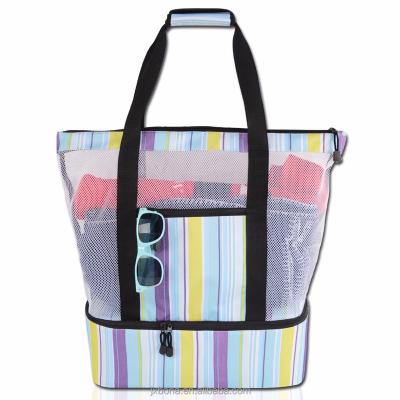 China Multifunctional With Mesh Beach Cooler Bag With Cooler for sale