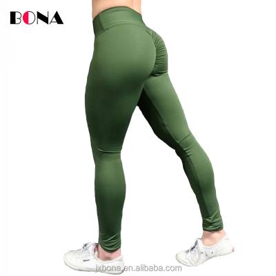 China BONA OEM Antibacterial Sports Leggings Women's Sexy Compression Tights Yoga Pants Butts Crack! crack! elevator gaiters for sale