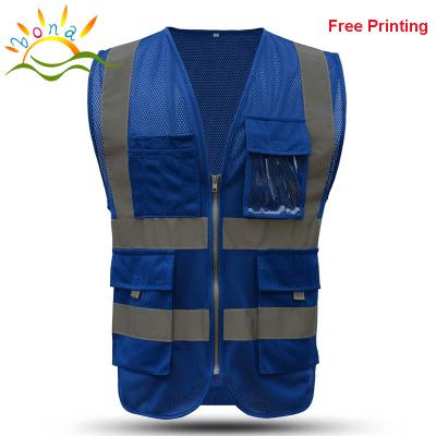 China Cheap Breathable Print Free Breathable Mesh Safety Reflective Vest for sale