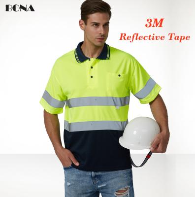 China EN20471 Hi Vis Reflective Safety Visibility Visibility 3M Reflective Long Sleeve T-Shirt T-Shirt Top With Pocket for sale