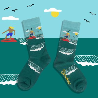 China 2022 New Design Cartoon Cute Personality Men Breathable Ladies Cotton Sheer Mid-Calf Length Socks Socks for sale