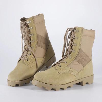 China Wholesale fashion trend military boots sand color suede pu leather black military combat boots for sale