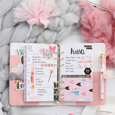 China Custom Weekly Simplified Marble Pattern Travel Journal A5 Planner Loose Leaf Portable with Ring Binder for sale