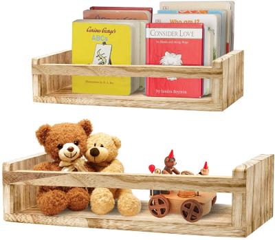 China Sustainable Wooden Floating Shelves For Wall Set Of 2 for sale