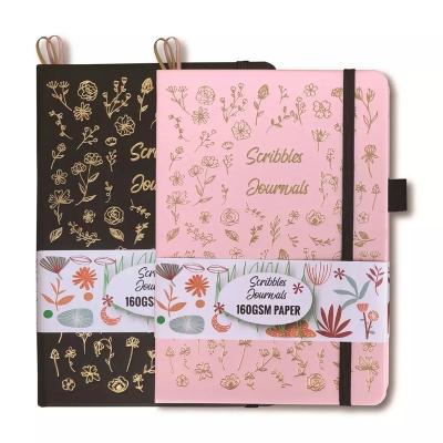 China 2021 Hardcover Planner Dotted Dot Grid Foil Leather Journal to Increase Productivity Notebook for sale