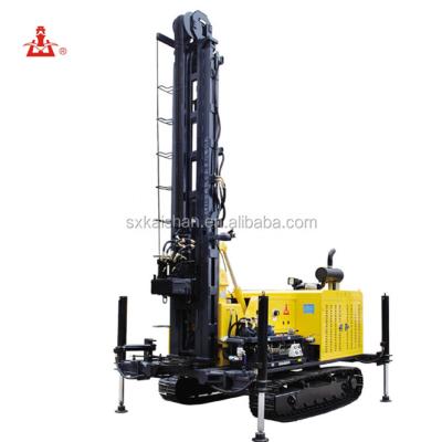 China small lightweight hydraulic crawler water well deep geothermal drilling rig for sale, 300m kw30 brand kaishan drill rig for sale