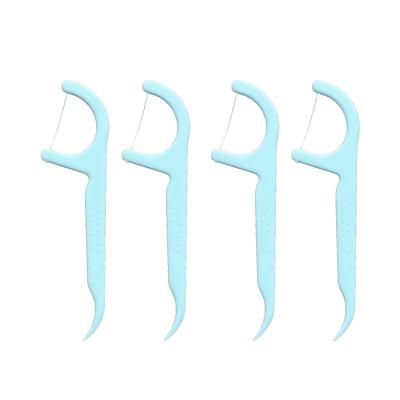 China Self - produced color - rich high - quality comfortable clean dental floss rod for sale