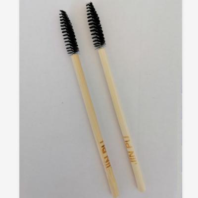 China hot sale 100% biodegradable wooden mascara brush eyelash brush with custom logo for sale