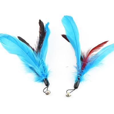 China Factory Wholesale Viable Feather Fish Replaceable Cat Cat Riddle Toy for sale