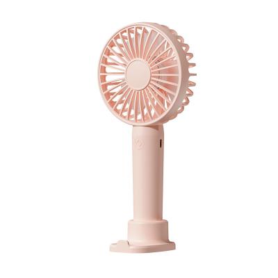 China Plastic New Arrive Custom Logos Mini Portable Air Cooler USB Handheld Rechargeable Desktop Fan for sale