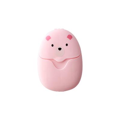 China 2022 Unique Design Travel Disposable Bath Disposable Products 50 Pieces Cartoon Portable Small Hand Paper Soaps for sale