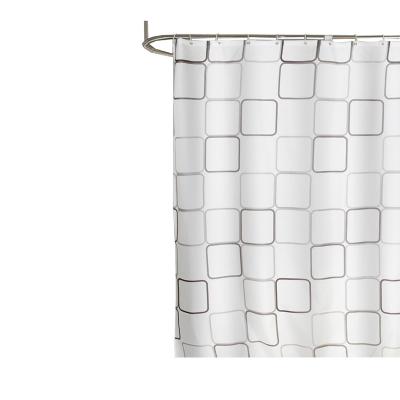 China Sustainable Hot Sales Amazon Shower Curtain For Bathroom Single Fabric Antimicrobial Machine Washable Bath Curtain for sale