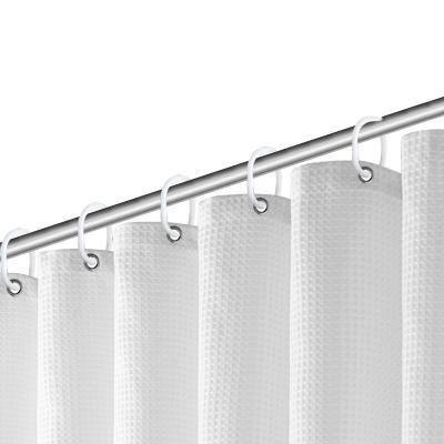 China Bathroom Matt Waffle Water Repellent Shower Curtain Sustainable Shower Curtain for sale