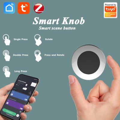 China Wireless APP Control Zigbee Switch Button Controller Smart Knob Automation Scenario Tuya Smartlife App Remote Control With Alexa Google Home for sale