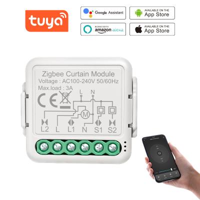 China Tuya ZigBee smart home mobile APP switch module Wifi curtain remotes Tuya ZigBee curtain remotes control voice control for sale