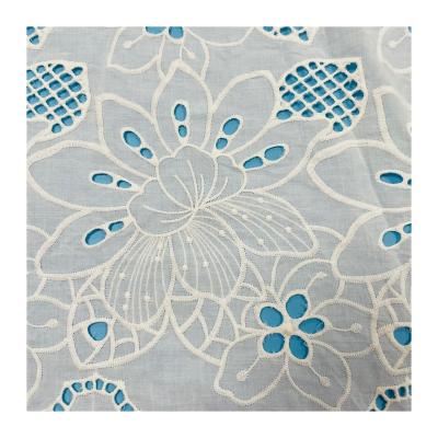 China New style cotton embroidery lace water soluble fabric cut out hole cotton lace fashion accessories for sale