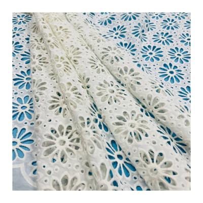 China 2023 New Fashion Women's Dress Cotton Glyph Embroidery Lace Fabric Water Soluble Home Textiles Embroidery Lace Fabric Accessory for sale