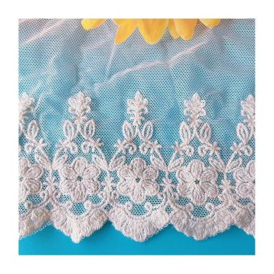 China Wholesale Cheap Large Volume Lace Fabric Embroidery Polyester Mesh Shrink-Resistant Lace for sale