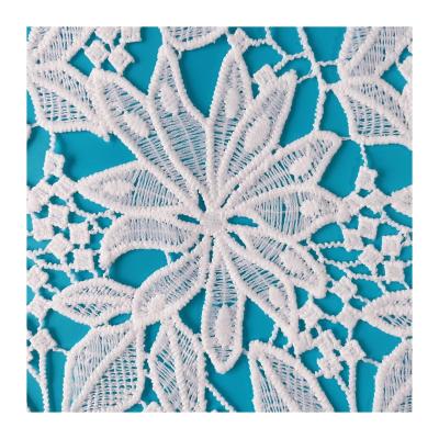 China Direct Supply Water Soluble French Lace Fabric Manufacturer Polyester Embroidery Lace Accessories For Dress for sale