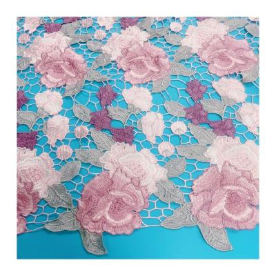 China Embroidery Lace Fabric Fashion Clothes Polychromatic Water Soluble Paper Lace Trimmer for sale