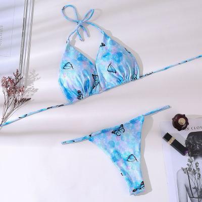 China 2021 Breathable Ready To Ship Sexy 2 Piece Swimwear Women Swimwear Butterfly Swimwear Bikini for sale