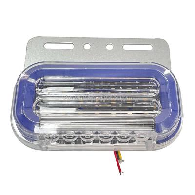 China Stainless Steel+PC 24v Parts Truck Trailer Clearance Light Side Marker LED 30 Light Lamp 30 Led Tail Brake Turn Signal Lights for sale