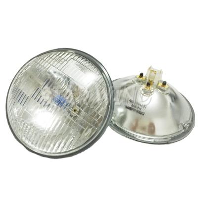 China Glass / halogen bulb manufacturer produce new type 5 inch h4002 round sealed beam with bright halogen bulb for sale