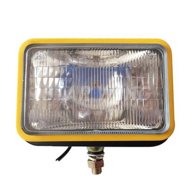 China Automobile Factory Directly 5 Inch Square Yellow Metal Working Lamp With Halogen Sealed Beam for sale