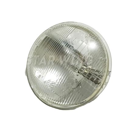 China 5 inch round filament glass/tungsten filament tractor sealed beam headlights with all clear glass for sale