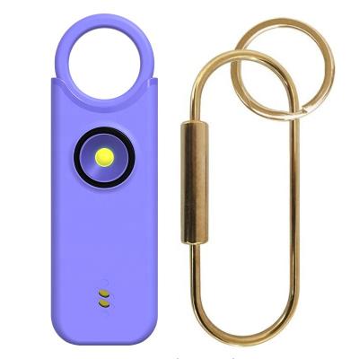 China Low Battery Reminder New135DB Recharge Portable Emergency SOS Security Self-defense Alarm Key Chain Personal Alarm for Women Kids Elders for sale