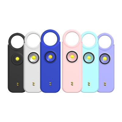 China 2023 New Battery Low Recharge 140Db Recharge 140Db Battery Backup SOS Self-Defense Alarm Keychain Portable Personal Security Alarm For Women Children Eld for sale