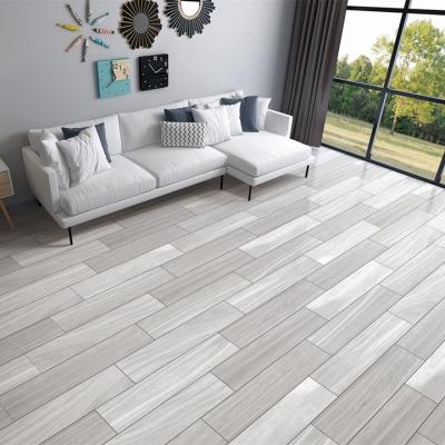 China Hotel Ceramic Wood Materials 150x600mm Gray Porcelain Wood Tile for sale