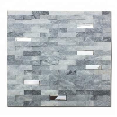 China Wholesale Natural Stone Parquet Factory Hotel Design Stainless Steel Mosaic for sale