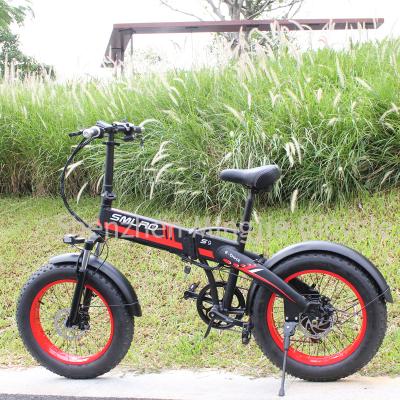 China Chinese factory standard fat 1000W speed 1000W fast tire aluminum alloy EBIKE electric bike folding 10AH lithium-ion battery for sale