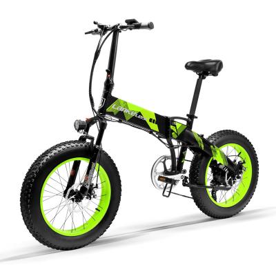 China LANKELEISI X2000Plus Standard Folding ebike 1000w E-Bike 20 Inch Aluminum Alloy Full Suspension Folding Frame Mountain Electric Bike for sale