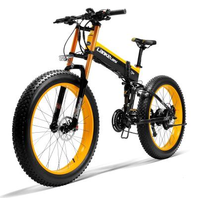 China LANKELEISI luxury electric+bike 26 INCH FAT TIRE EBIKE 1000W 48V PANASO_NIC 14AH BATTERY 27 SPEED WITH CE for sale