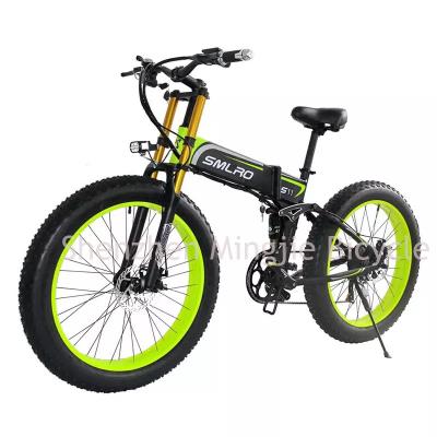 China Standard wholesales 26 inch fat tire electric bicycle e bike folding LCD digital bicycle electric bicycle for sale