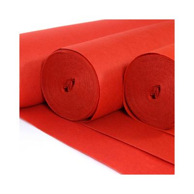 China Washable Factory Direct Wholesale Red Anti Fading Scratch Exhibition Wedding Exhibition Walkway Aisle Runner Carpet Roll for sale