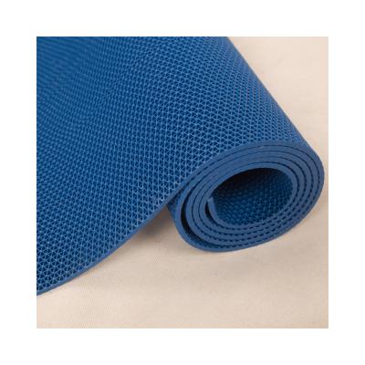 China Washable freely cut anti slip laundry room pvc bath mat pvc floor covering mat rolls with drainage holes for sale