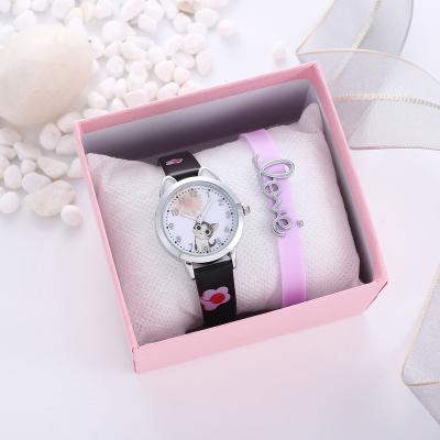 China New Casual Cute Cheese Cat Pattern Children Watches With Strap Quartz Analog Kids Watches For Girls Boys Ladies Synchronize Gift Relogio for sale