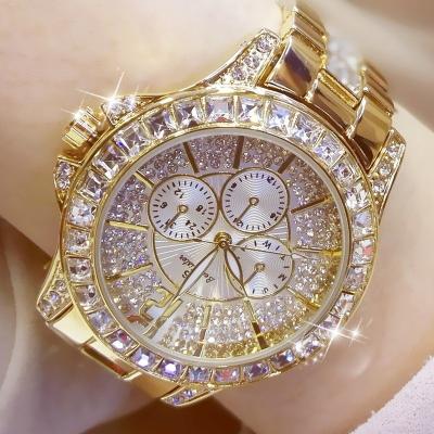 China BS Bee Sister Waterproof Women Watches 2021 Luxury Wristwatches BS Clock Stainless Steel Gold Diamond Quartz Ladies Watch Rose Brand for sale