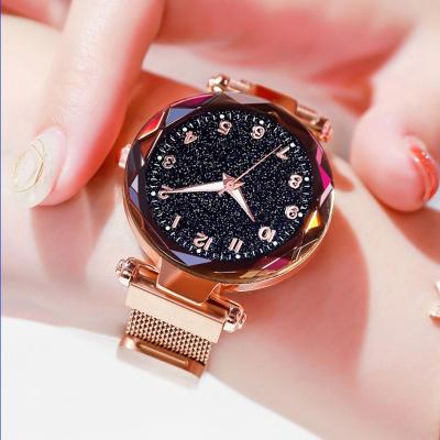 China Fashion Women Watches Luminous Watch Quartz Watch Fashion Elegant Magnet Buckle Wristwatch Mysterious Starry Sky Clock For Girlfriend Dropshipping for sale