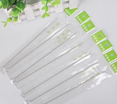 China 2019 Viable Popular Stainless Steel Cleaning Brushes For Pipes Drinking Pipe Straw Brushes/Brush Cleaner for sale