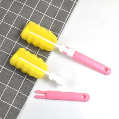 China Sustainable Durable Bottle Washing Sponge Brush With PP Handle for sale