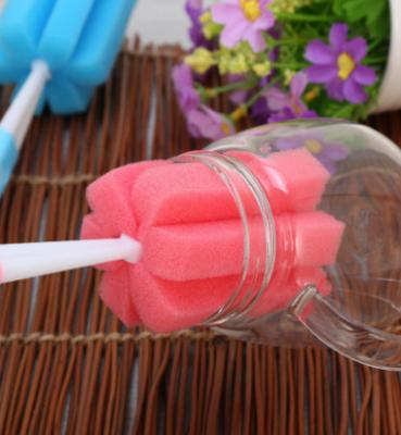 China Sustainable 2019 Sponge Baby Bottle Cleaning Sponge Brushes Glass Milk Feeding Bottle Cup Brush Cleaning Cup Scrubber Washing Brushes for sale