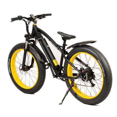 China OEM Alloy 26 inch 48v 350/750W/1000W fat tire ebike aluminum lcd show black color electric mountain bike for sale