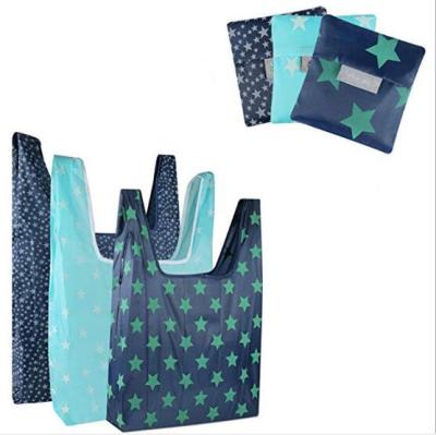 China Hot Sale 190T Polyester Custom Bag 210D Polyester Tote Bag Folding Shopping Bag for sale