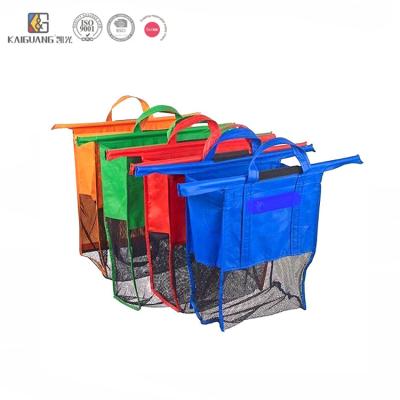 China 4 Sizes Printed Reusable Grocery Bag Eco-friendly Non Woven Folding Large Shopping Trolley Bag Supermarket Trolley Bag for sale